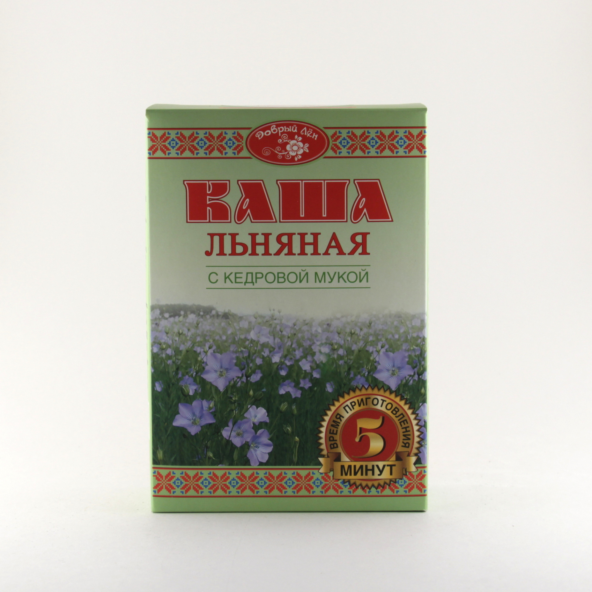Каша льняная с кедровой мукой Добрый Лен (из льняной и кедровой муки), 400 г, коробка